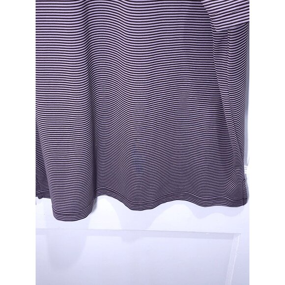 Van Heusen Air Men's XLT Big & Tall Striped Golf Polo Shirt Purple & White - Picture 6 of 9